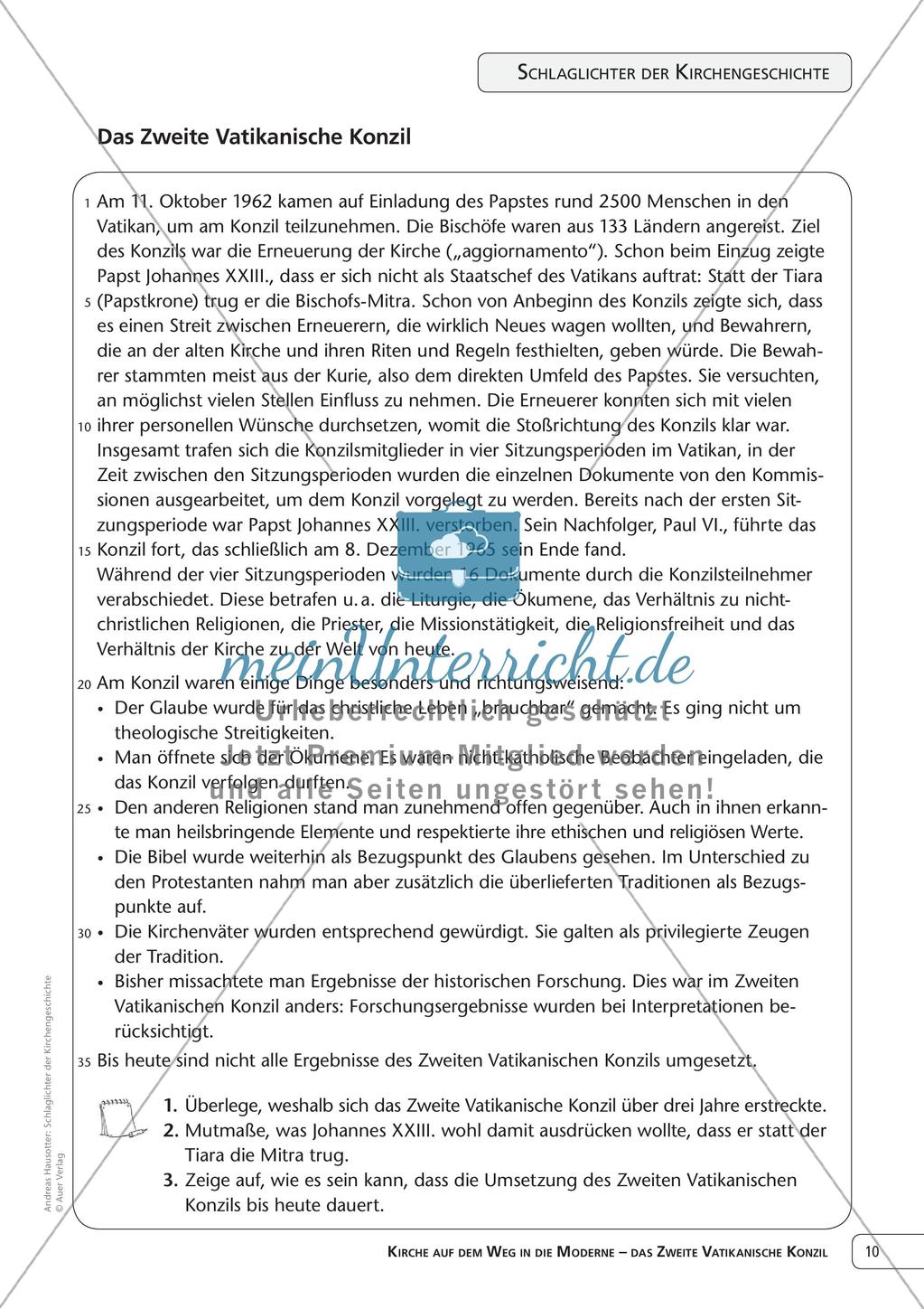 Kirchengeschichte: Das Zweite Vatikanische Konzil Preview 12