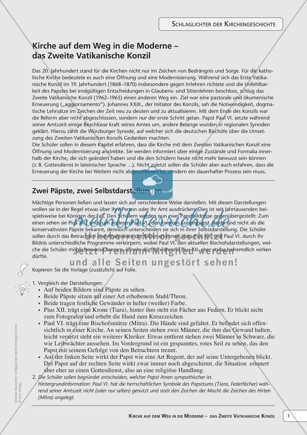 Kirchengeschichte: Das Zweite Vatikanische Konzil Preview 3