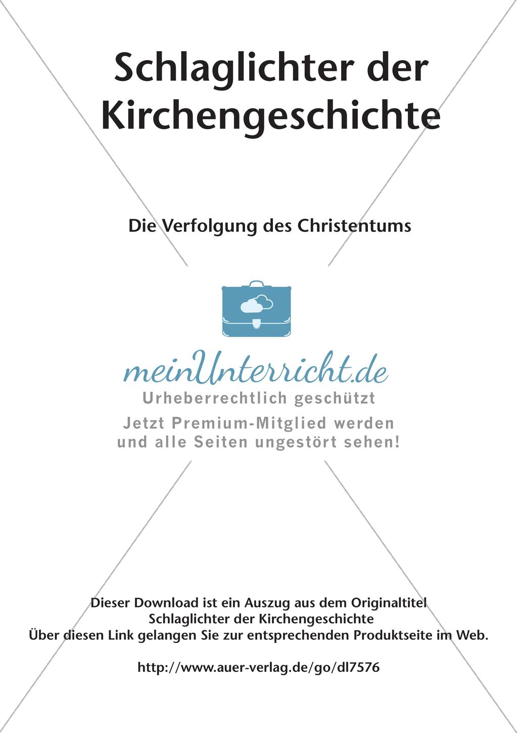 Kirchengeschichte: Die Verfolgung des Christentums Preview 2