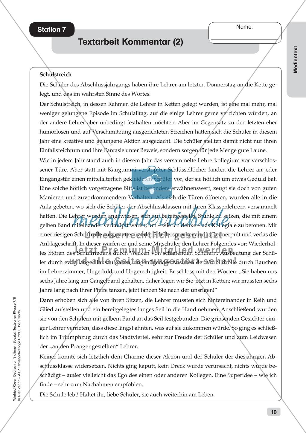 Stationsarbeit: Medientext Preview 12