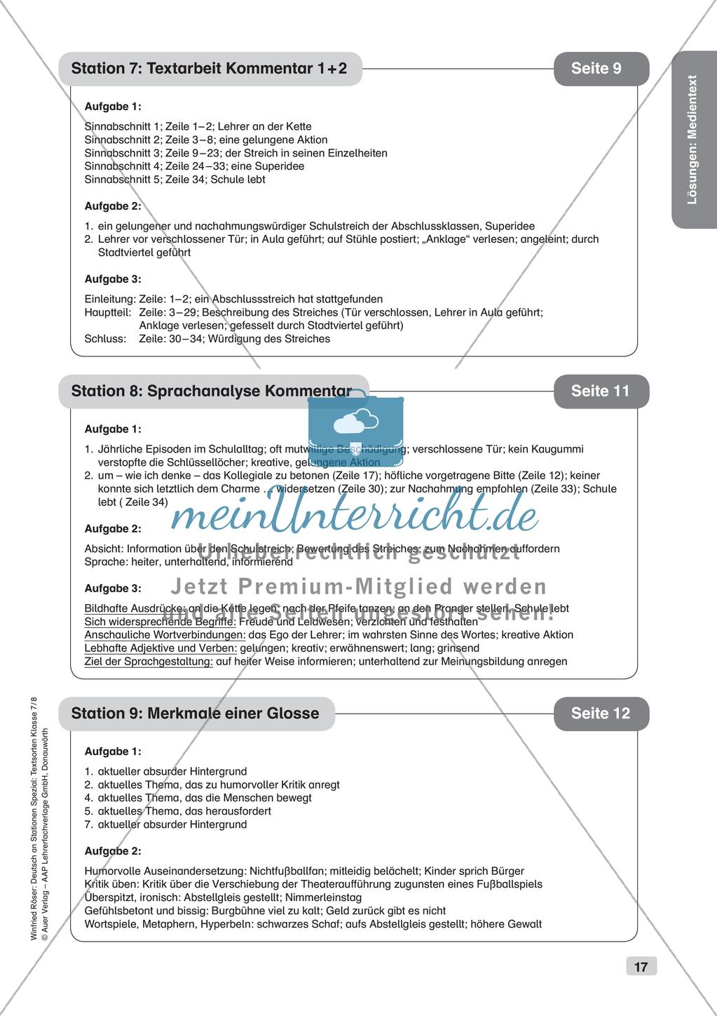 Stationsarbeit: Medientext Preview 19