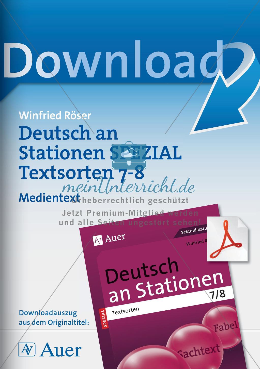 Stationsarbeit: Medientext Preview 1