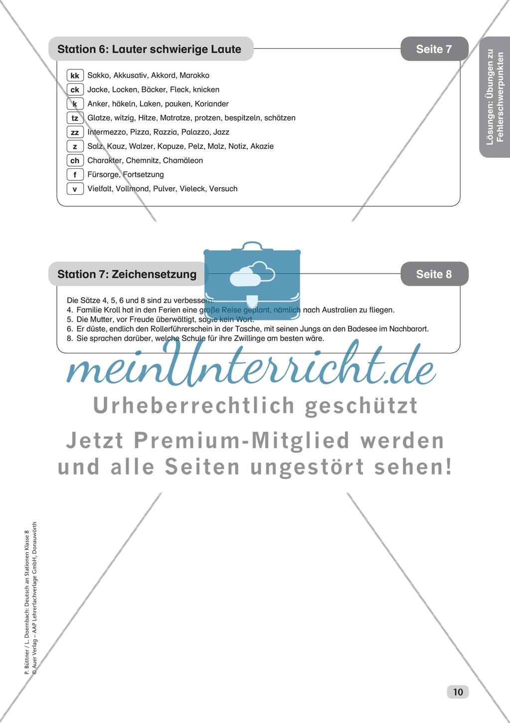 Stationsarbeit: Fehlerschwerpunkte Rechtschreibung Preview 12