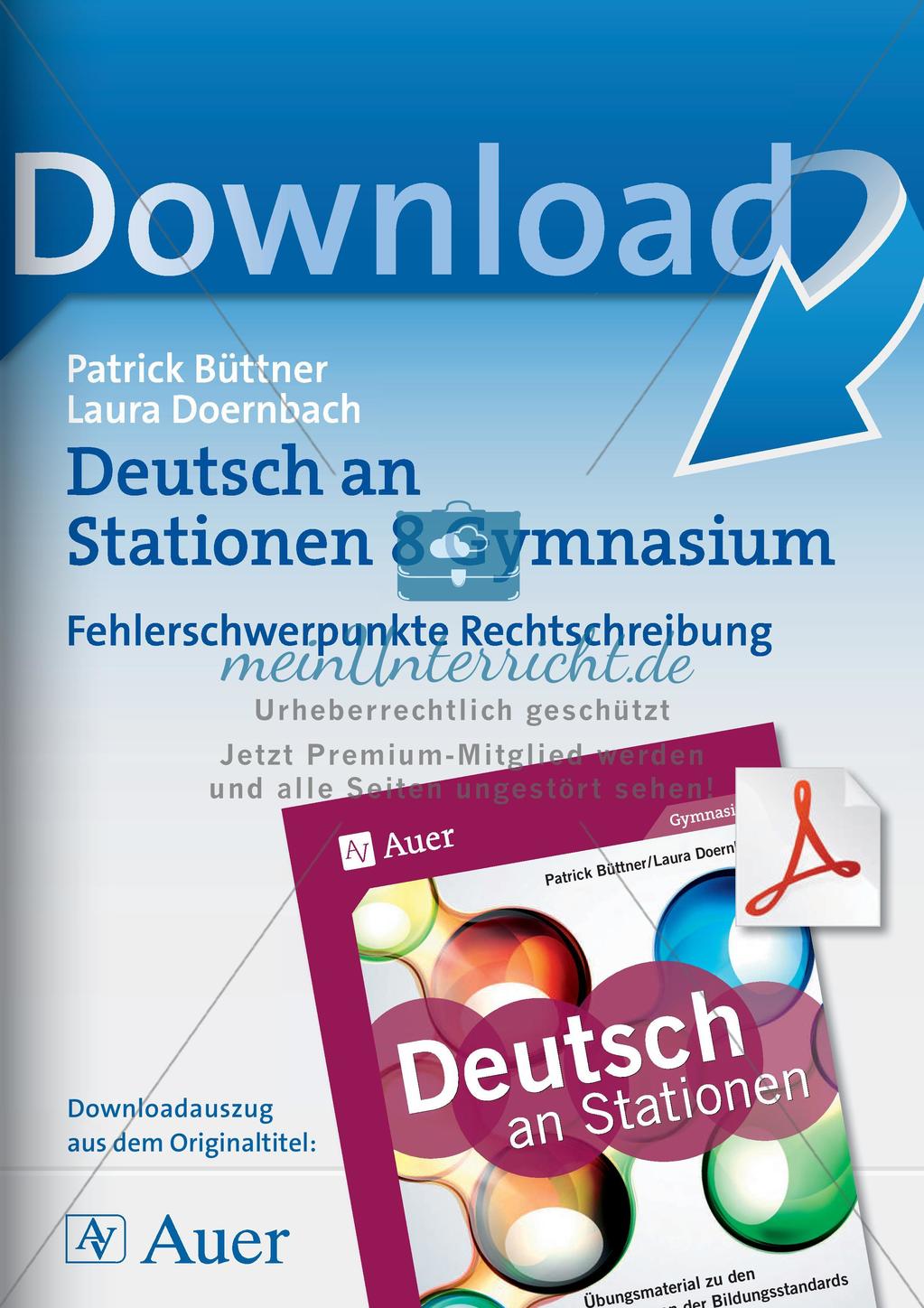 Stationsarbeit: Fehlerschwerpunkte Rechtschreibung Preview 1