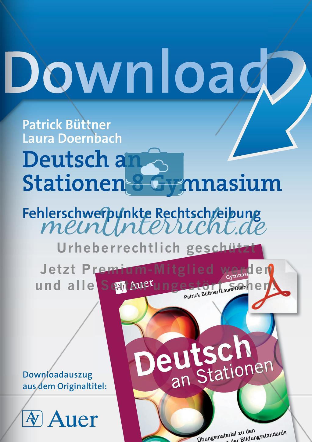 Stationsarbeit: Fehlerschwerpunkte Rechtschreibung Preview 1