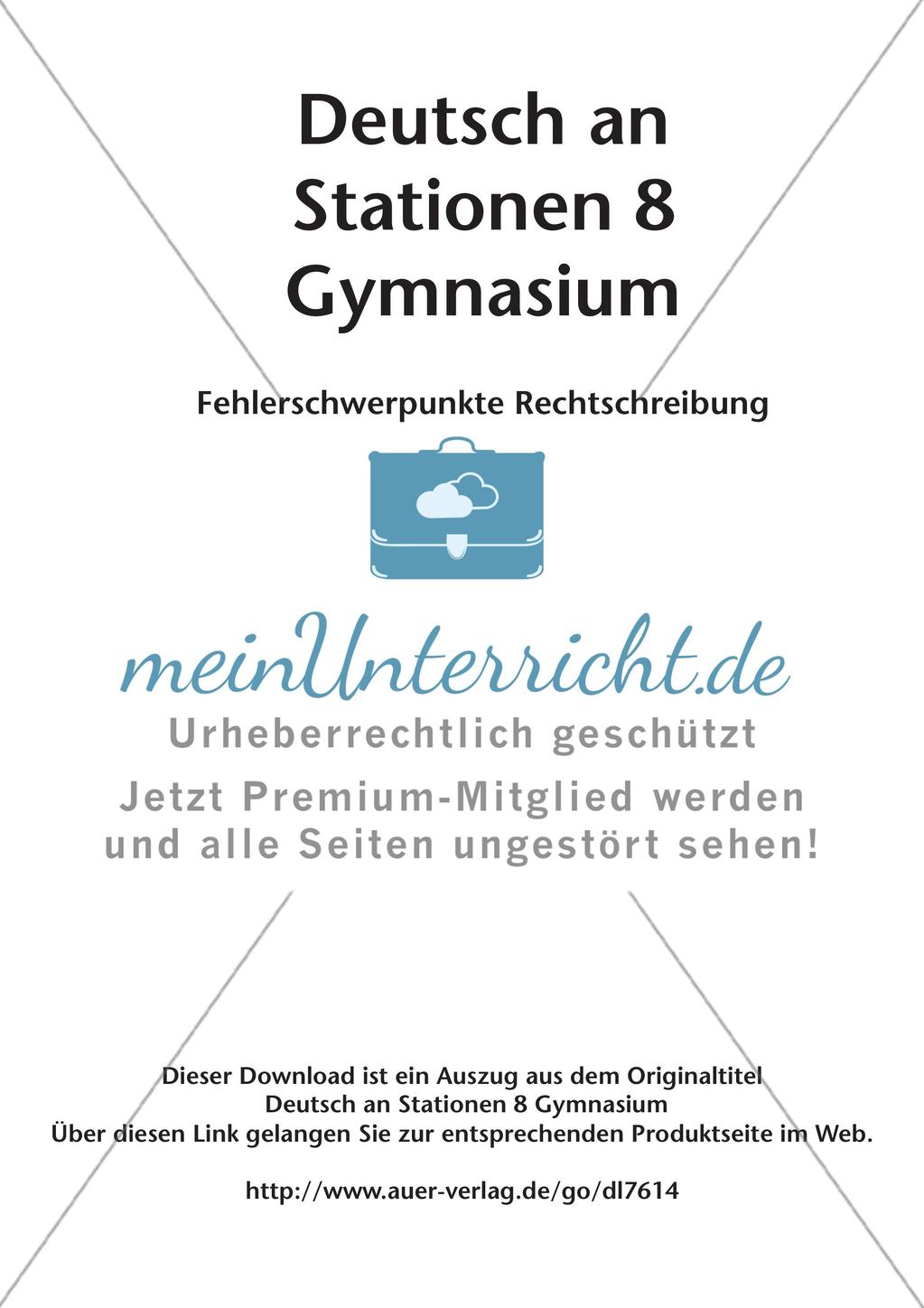 Stationsarbeit: Fehlerschwerpunkte Rechtschreibung Preview 2