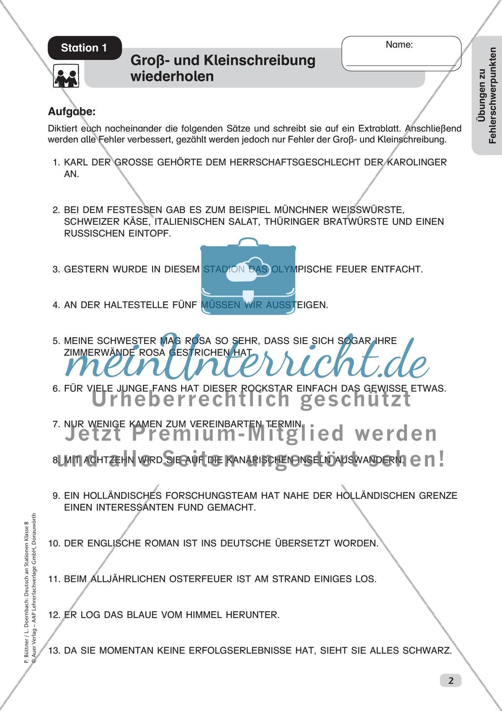 Stationsarbeit: Fehlerschwerpunkte Rechtschreibung Preview 4