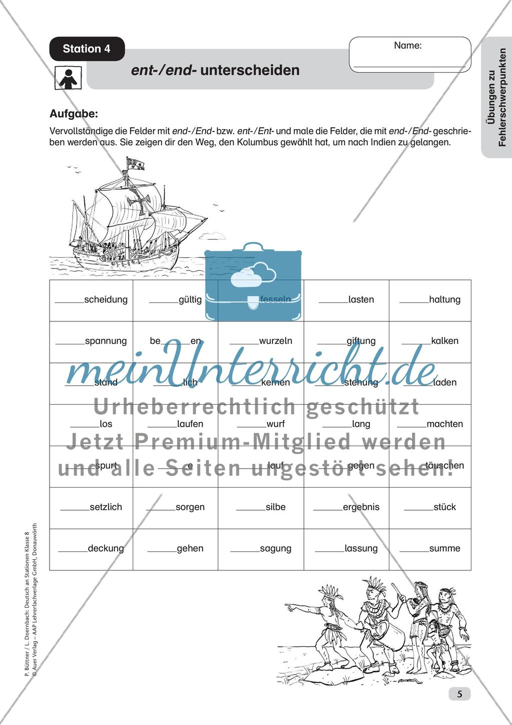 Stationsarbeit: Fehlerschwerpunkte Rechtschreibung Preview 7
