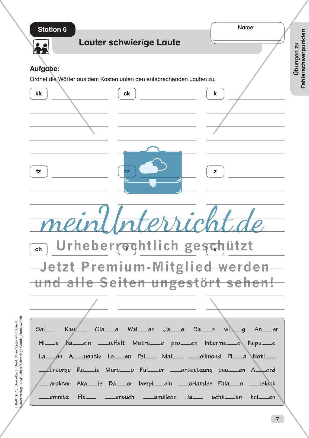 Stationsarbeit: Fehlerschwerpunkte Rechtschreibung Preview 9