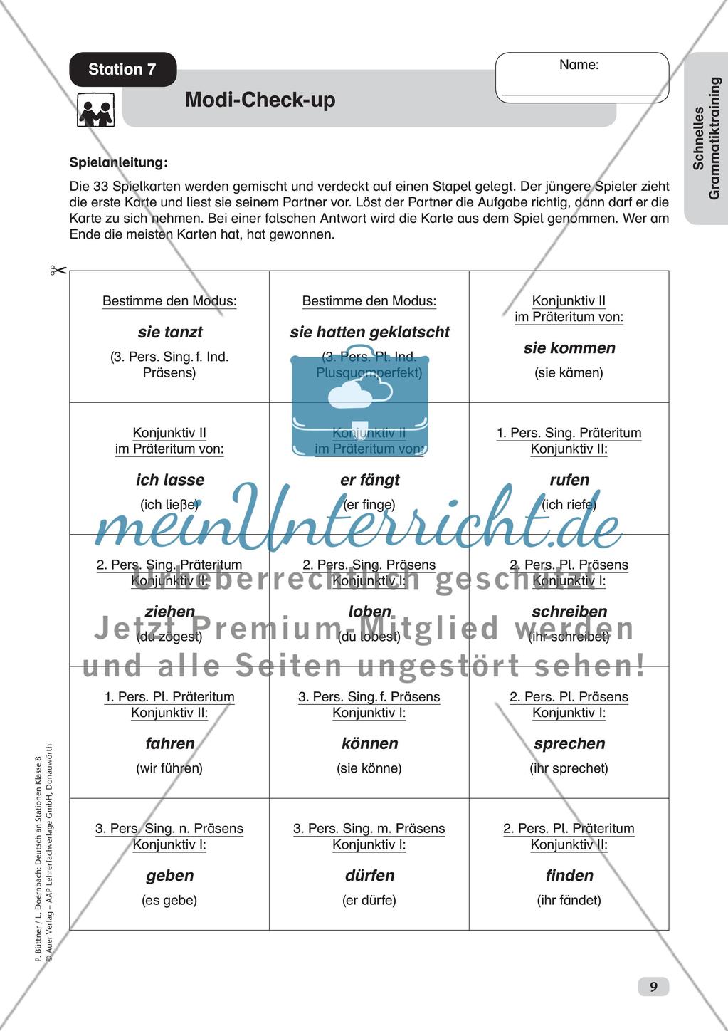 Stationsarbeit: Schnelles Grammatiktraining Preview 11