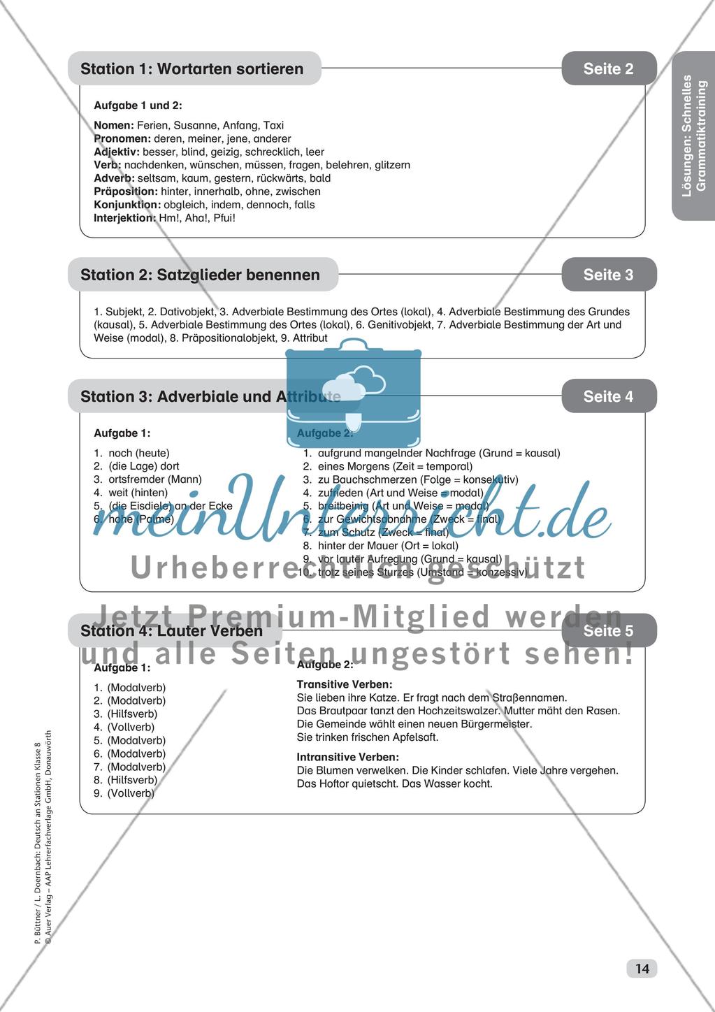 Stationsarbeit: Schnelles Grammatiktraining Preview 16