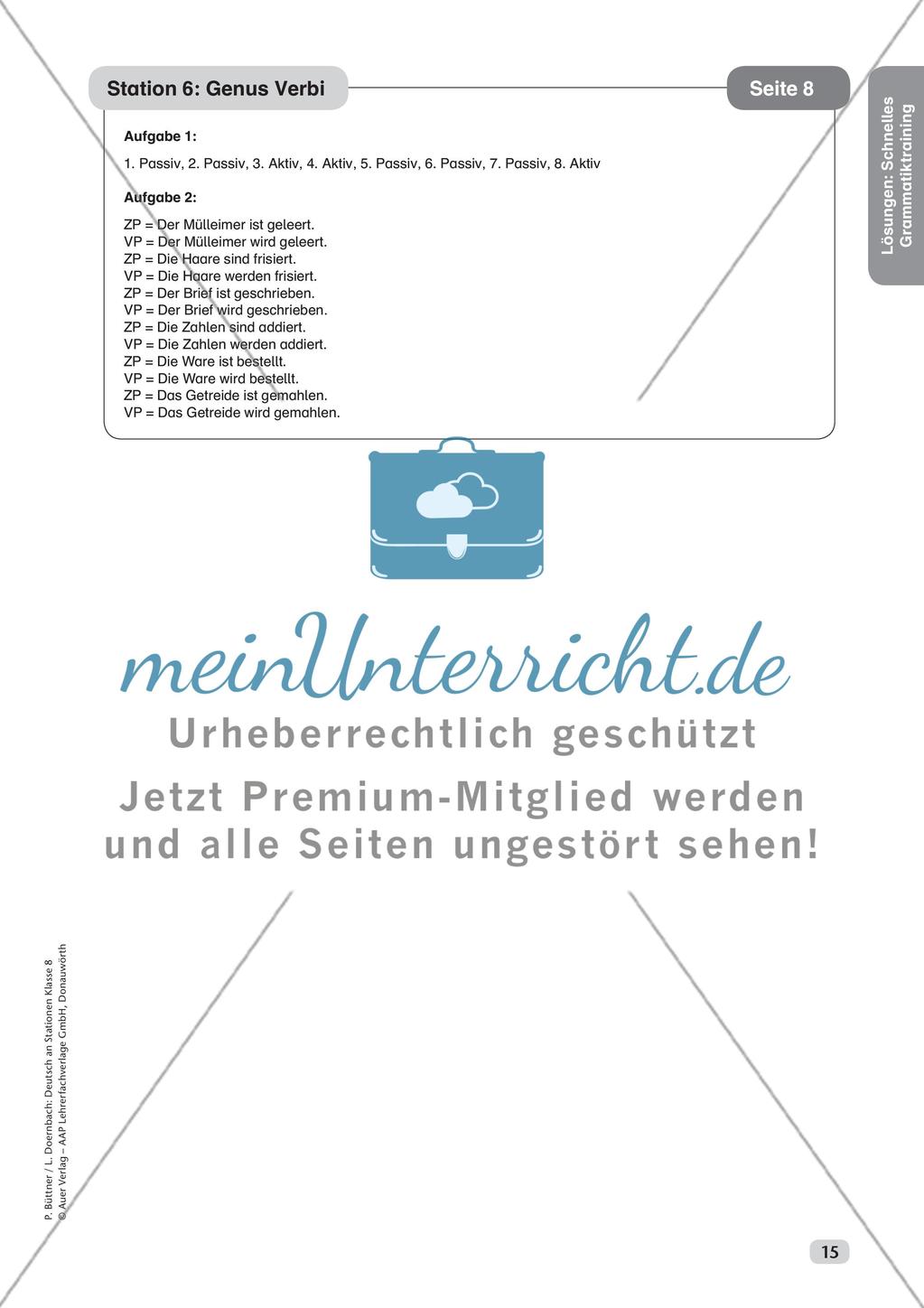 Stationsarbeit: Schnelles Grammatiktraining Preview 17