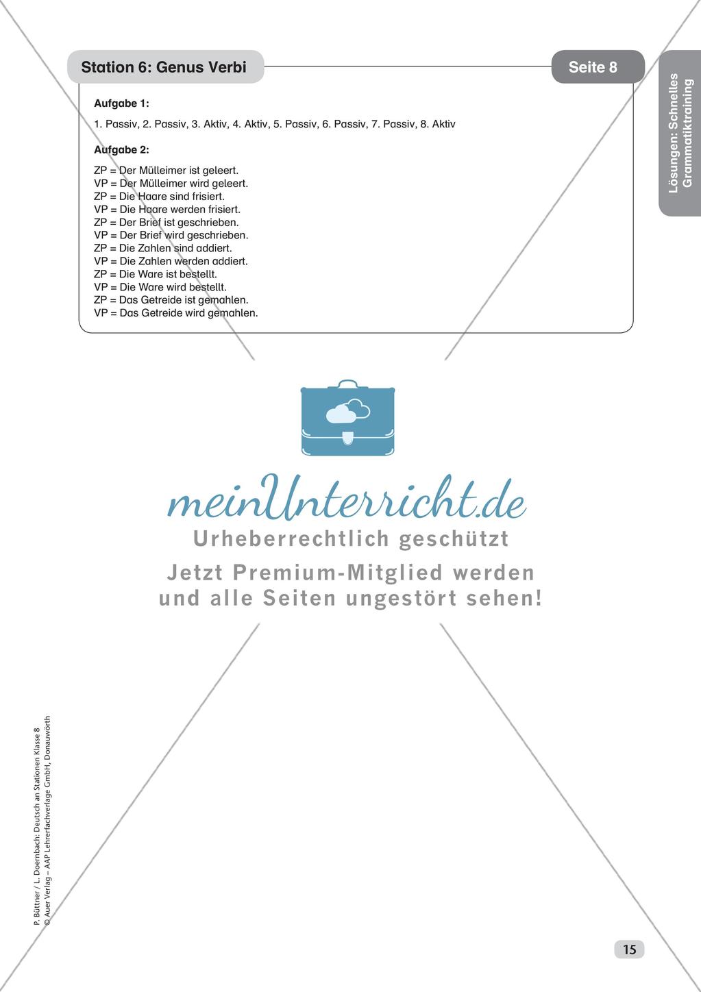 Stationsarbeit: Schnelles Grammatiktraining Preview 17