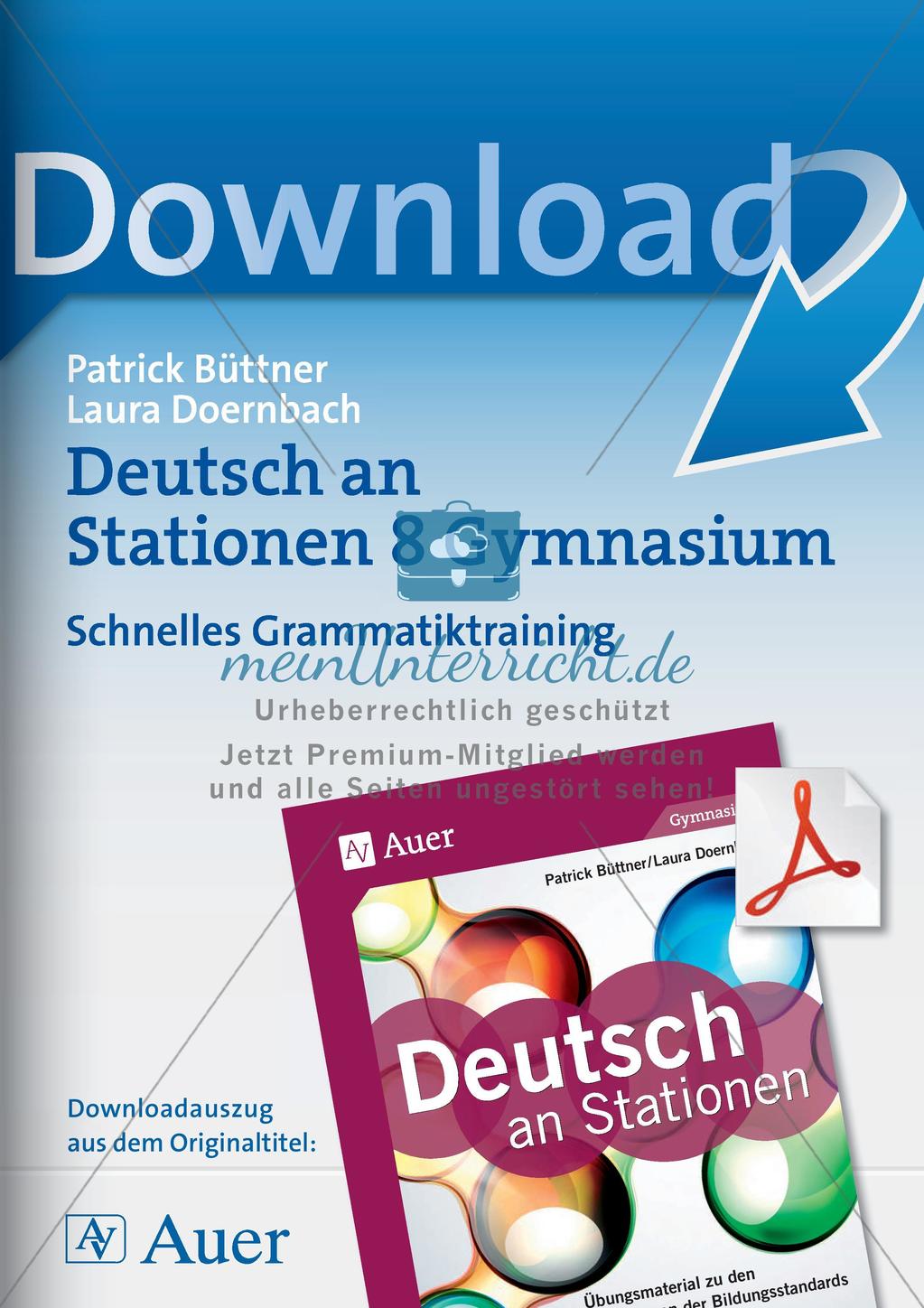 Stationsarbeit: Schnelles Grammatiktraining Preview 1