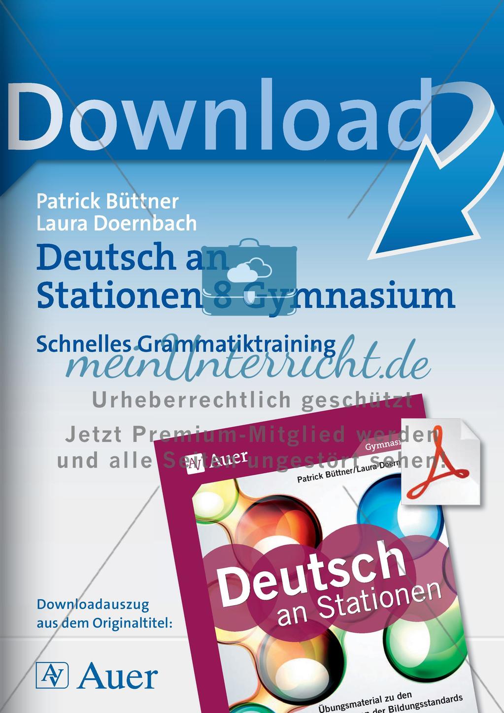 Stationsarbeit: Schnelles Grammatiktraining Preview 1