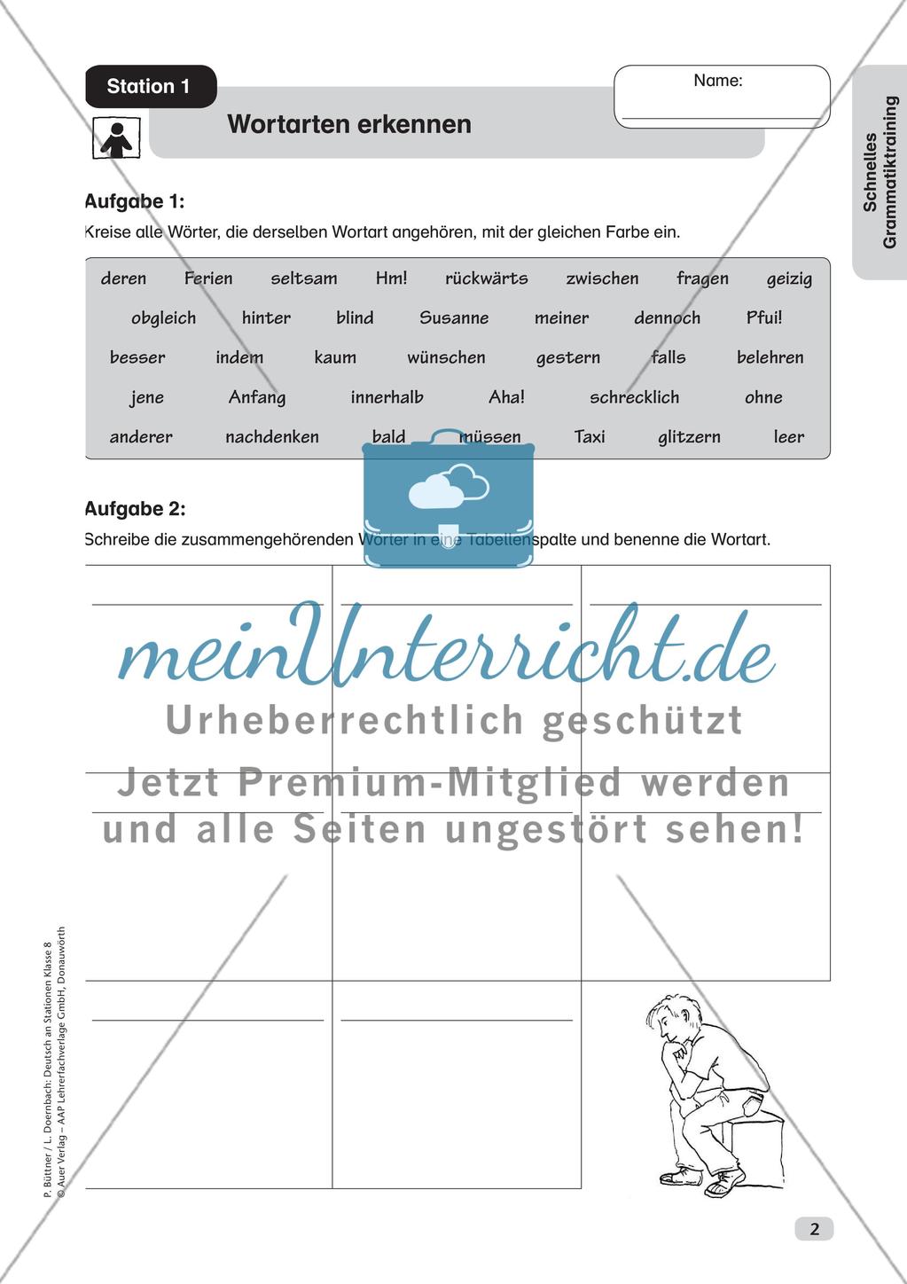Stationsarbeit: Schnelles Grammatiktraining Preview 4
