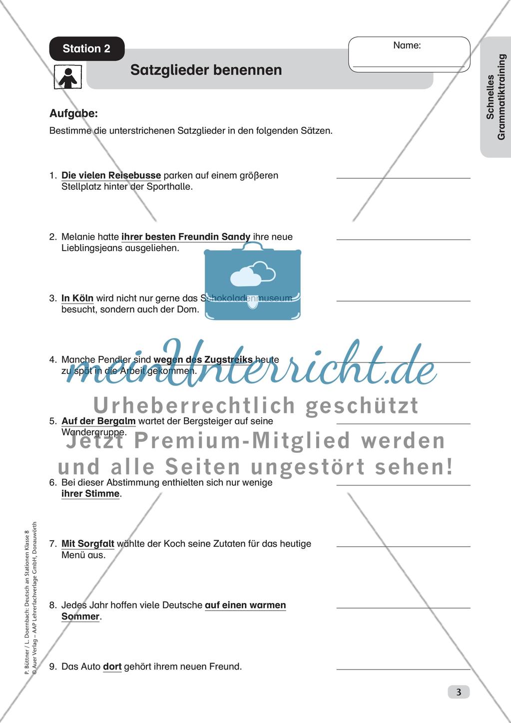 Stationsarbeit: Schnelles Grammatiktraining Preview 5