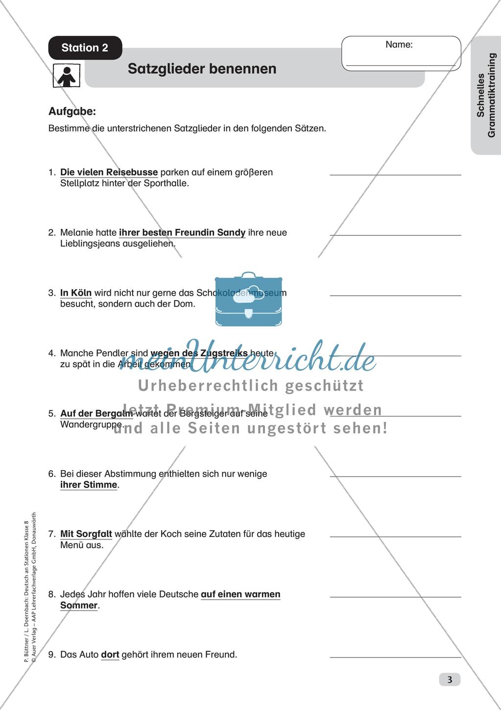 Stationsarbeit: Schnelles Grammatiktraining Preview 5