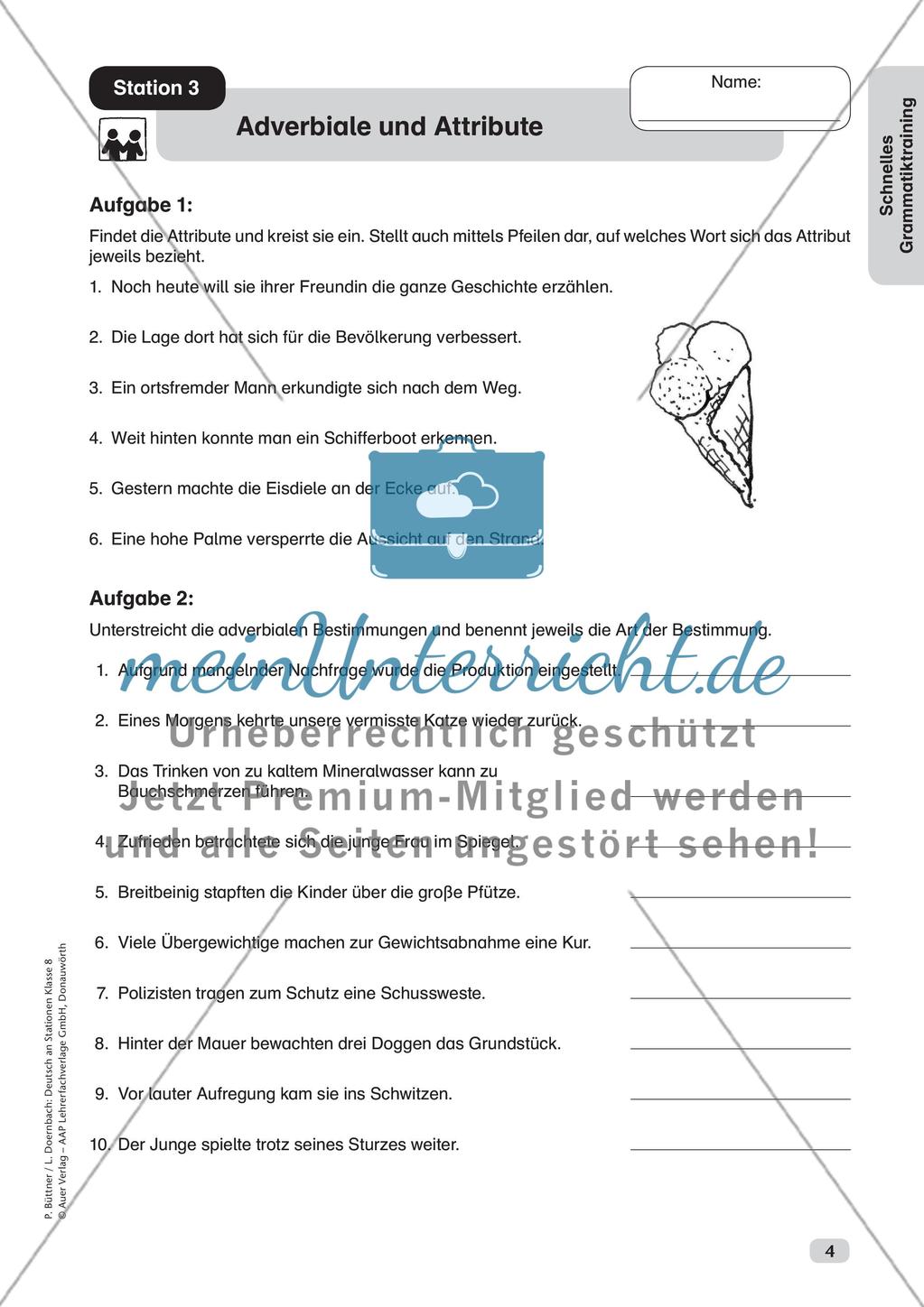 Stationsarbeit: Schnelles Grammatiktraining Preview 6
