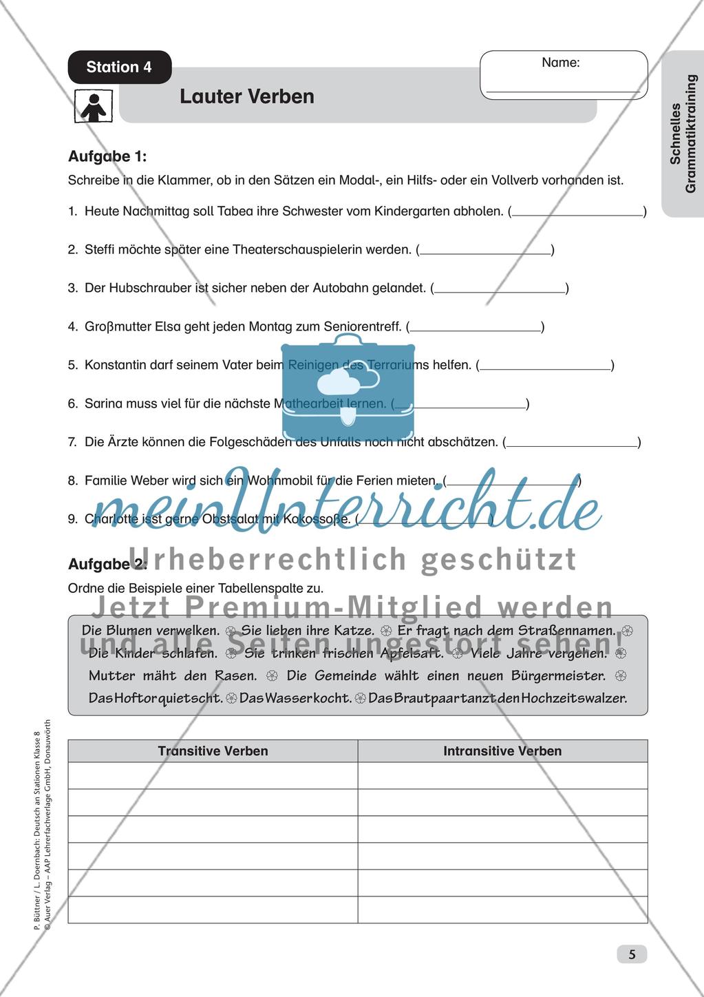 Stationsarbeit: Schnelles Grammatiktraining Preview 7