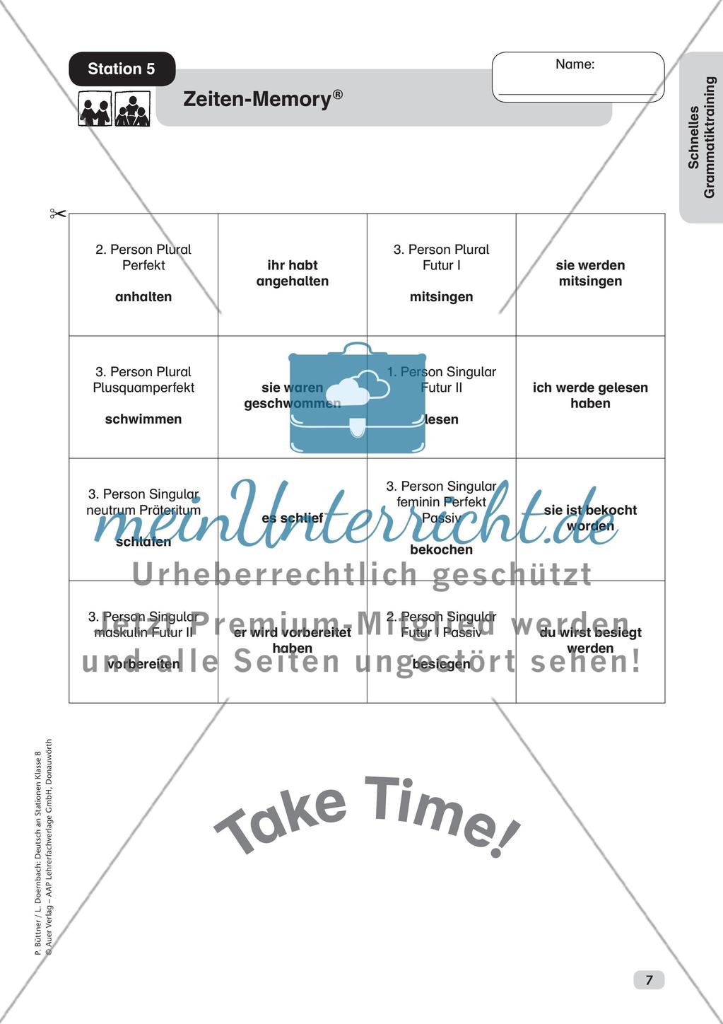 Stationsarbeit: Schnelles Grammatiktraining Preview 9