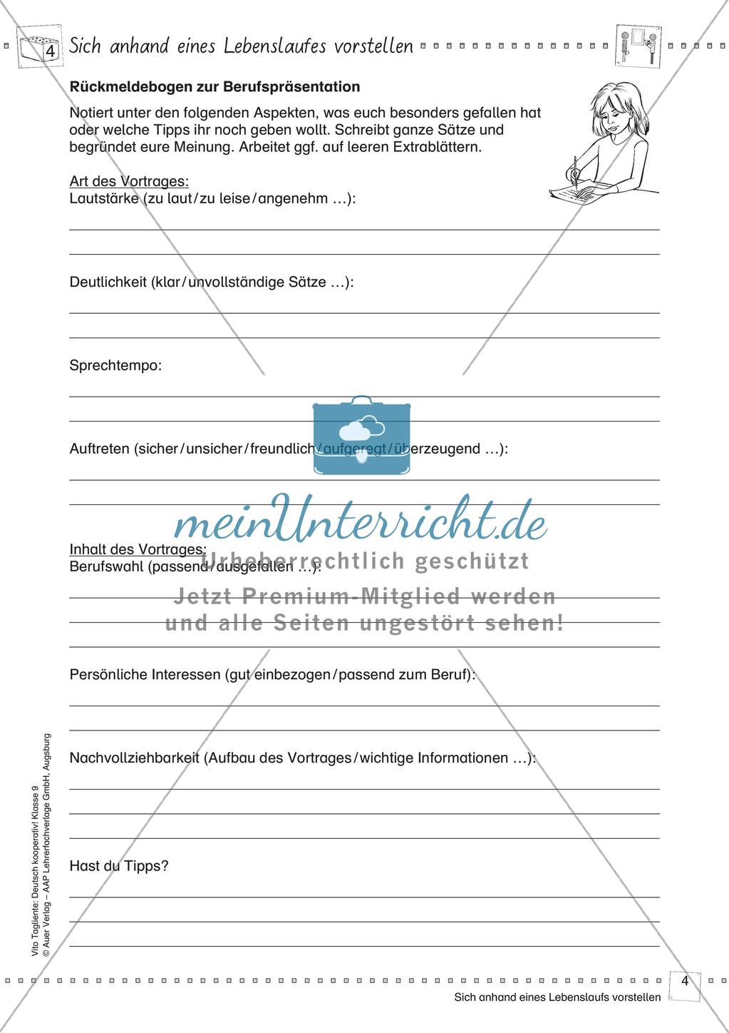Kooperativ: Erstellung eines tabellarischen Lebenslaufs Preview 6