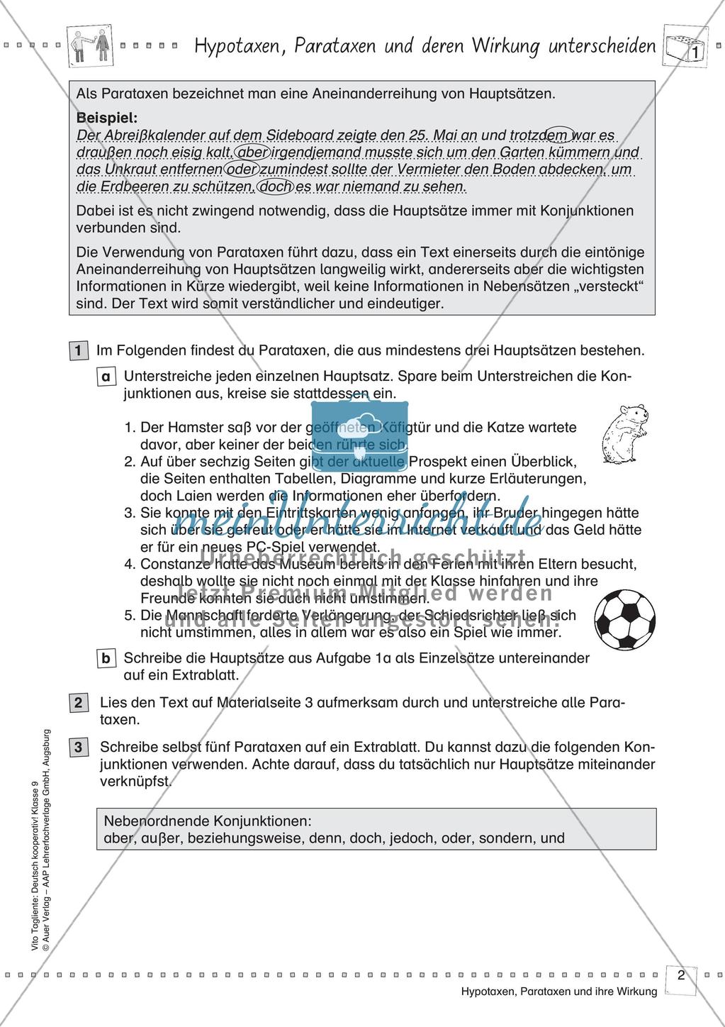 Kooperativ: Hypotaxen und Parataxen Preview 4
