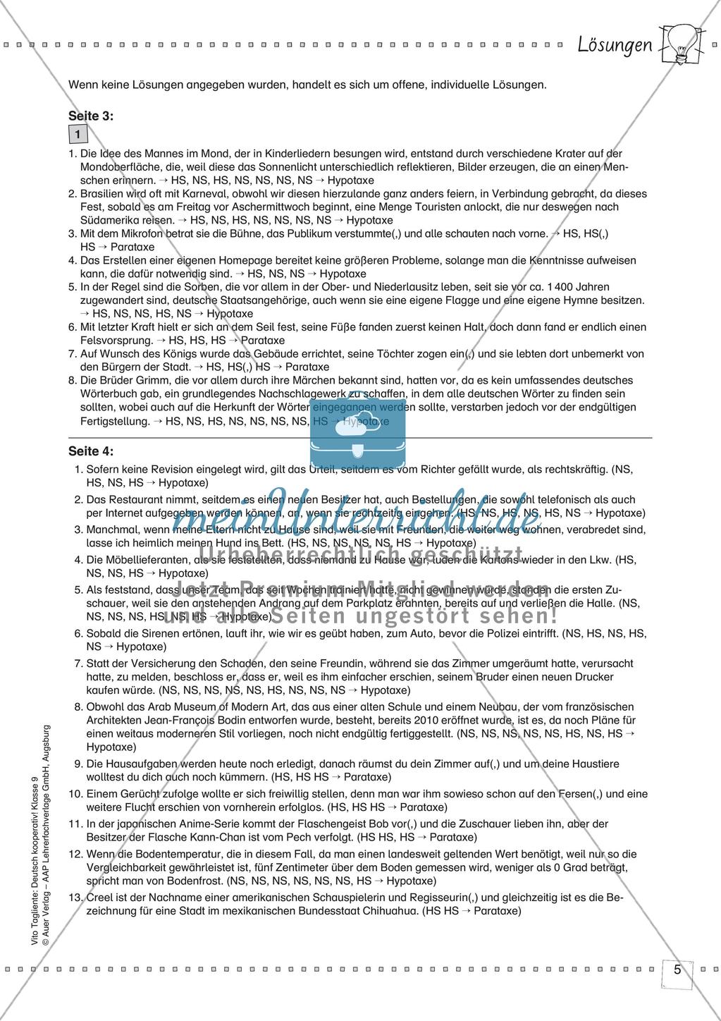 Kooperativ: Kommata bei Hypotaxen und Parataxen Preview 7