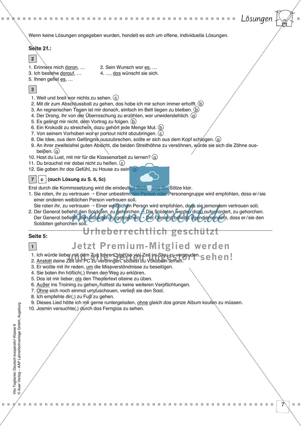 Kooperativ: Kommata bei Infinitivgruppen Preview 9