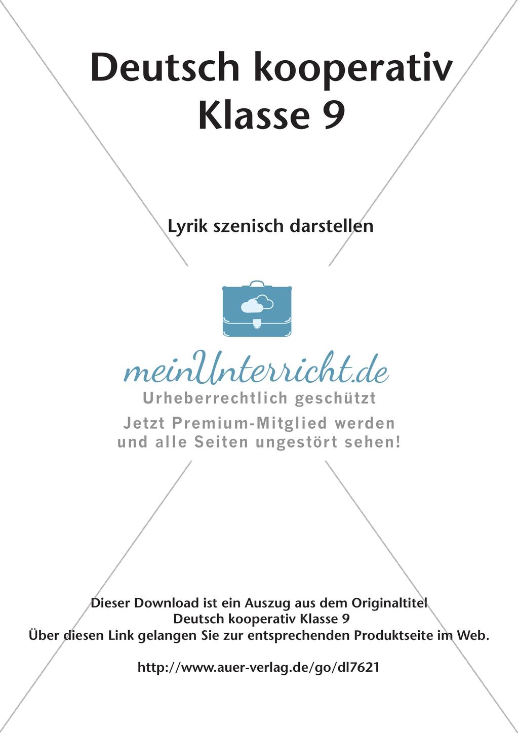Kooperativ: Szenische Darstellung von Lyrik Preview 2