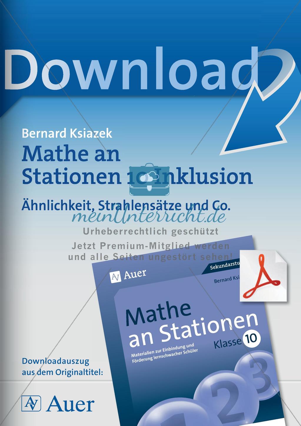 Mathe an Stationen - Inklusion: Ähnlichkeit, Strahlensätze und Co. Preview 1