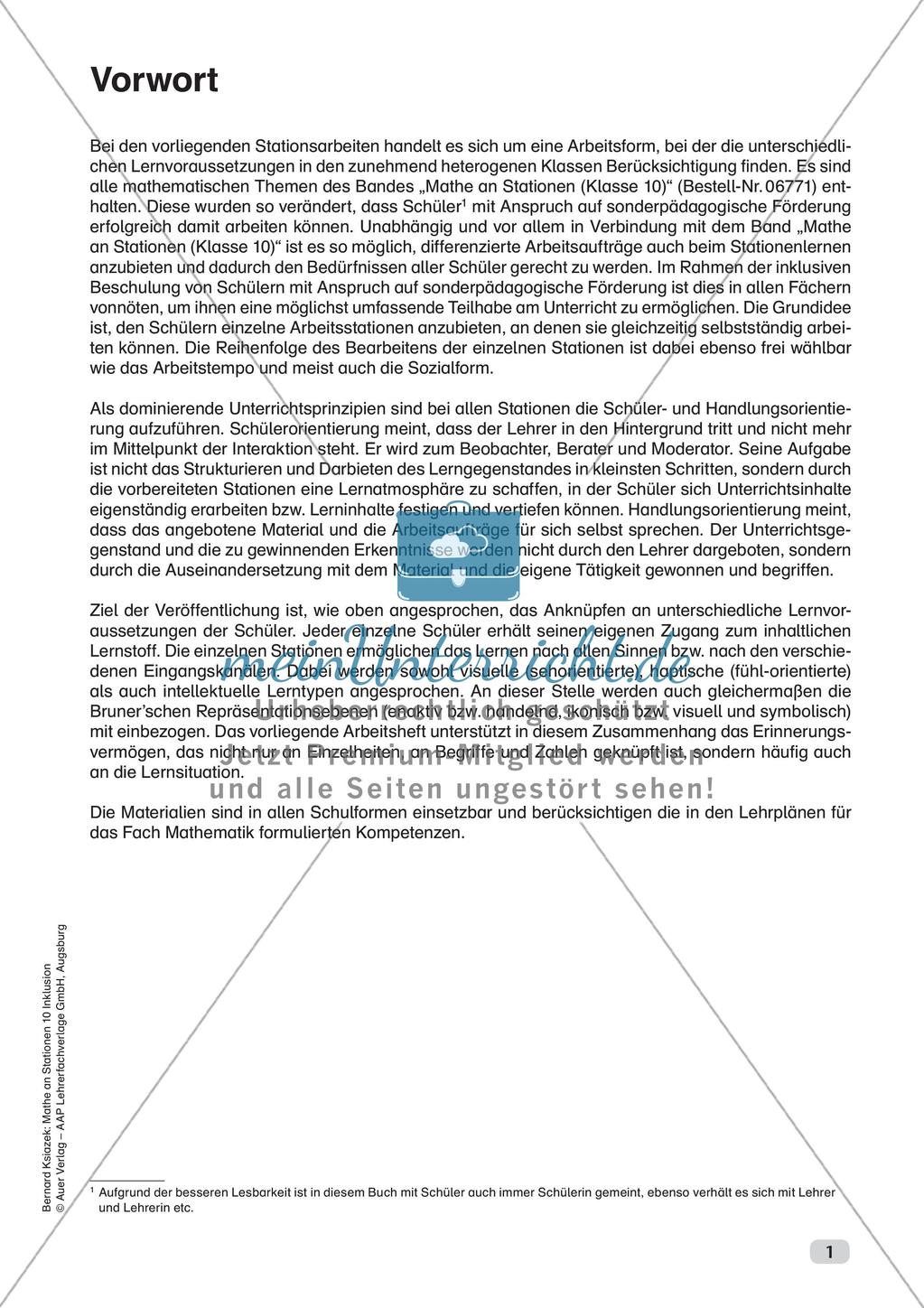Mathe an Stationen - Inklusion: Potenzfunktionen Preview 3