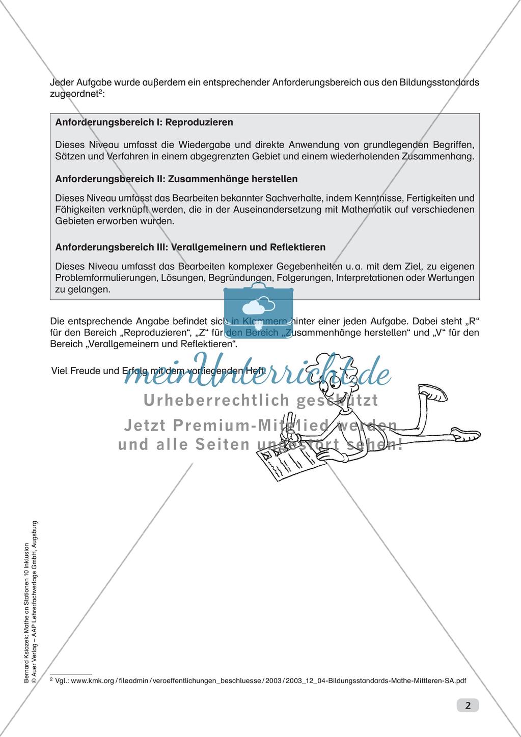 Mathe an Stationen - Inklusion: Potenzfunktionen Preview 4