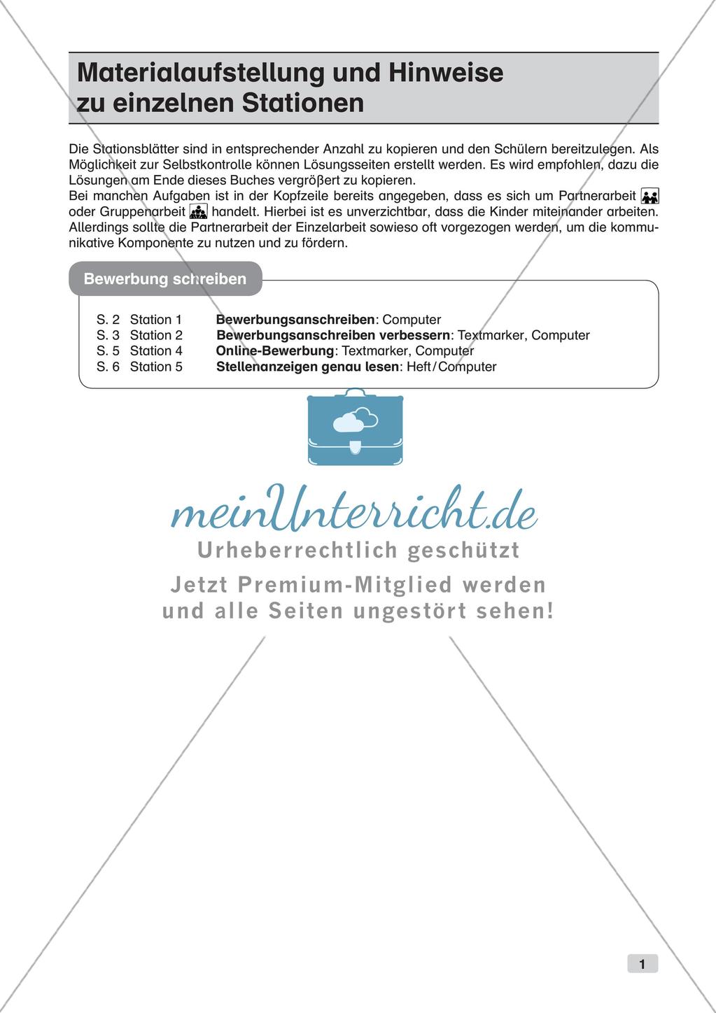 Deutsch an Stationen/Inklusion: Bewerbung schreiben Preview 3