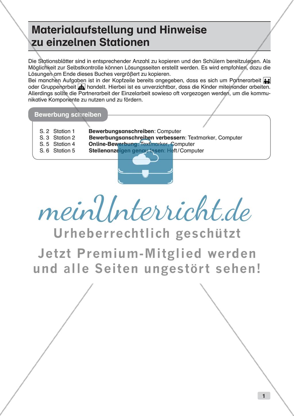 Deutsch an Stationen/Inklusion: Bewerbung schreiben Preview 3