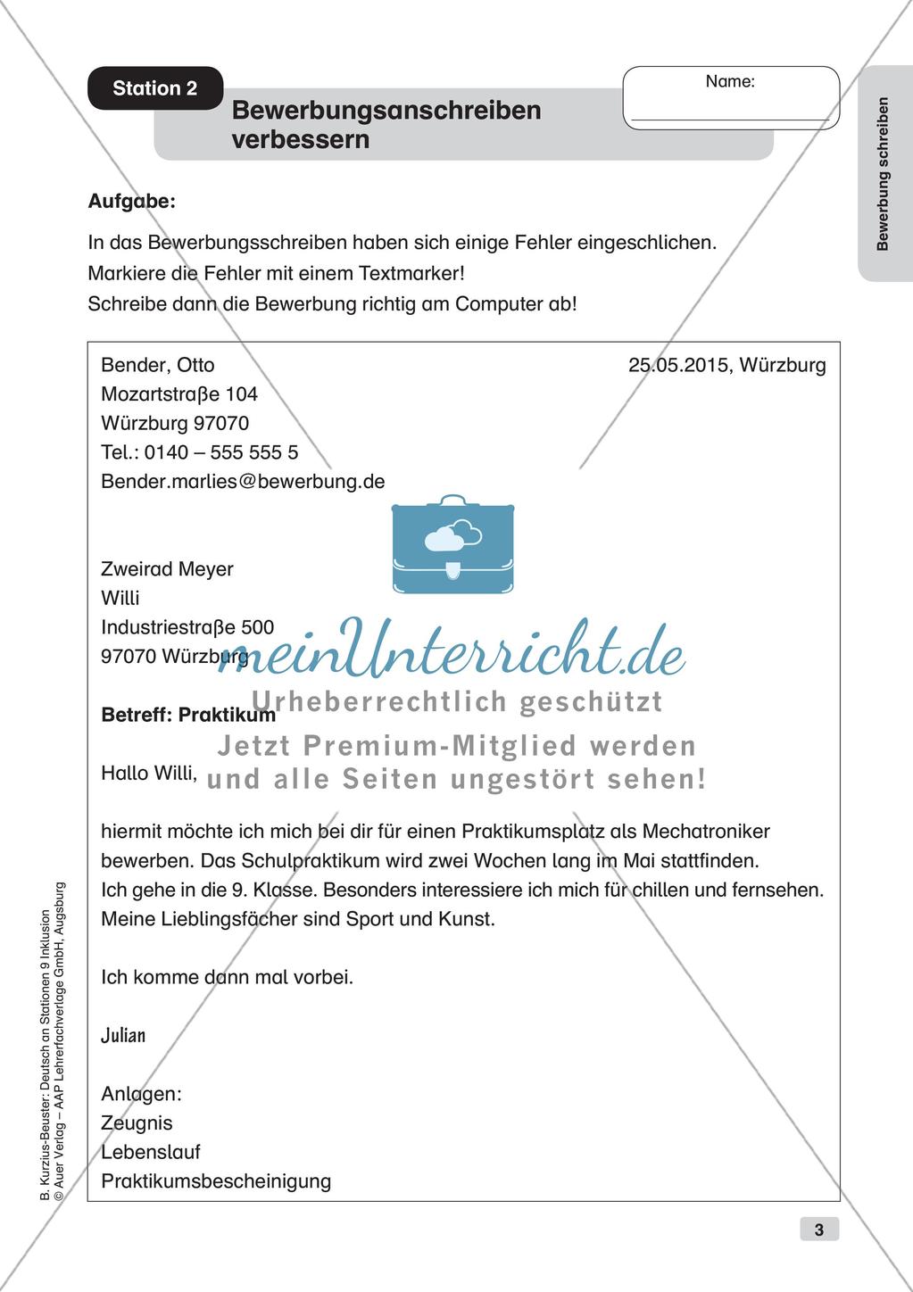 Deutsch an Stationen/Inklusion: Bewerbung schreiben Preview 5