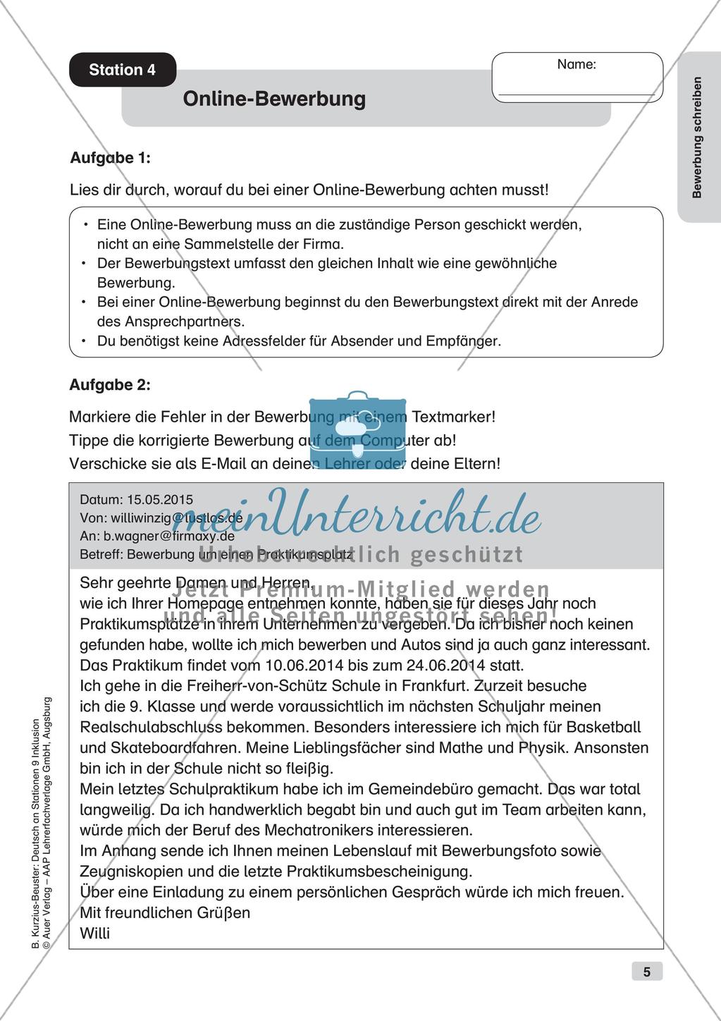 Deutsch an Stationen/Inklusion: Bewerbung schreiben Preview 7