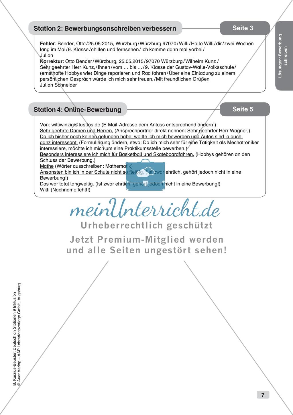 Deutsch an Stationen/Inklusion: Bewerbung schreiben Preview 9