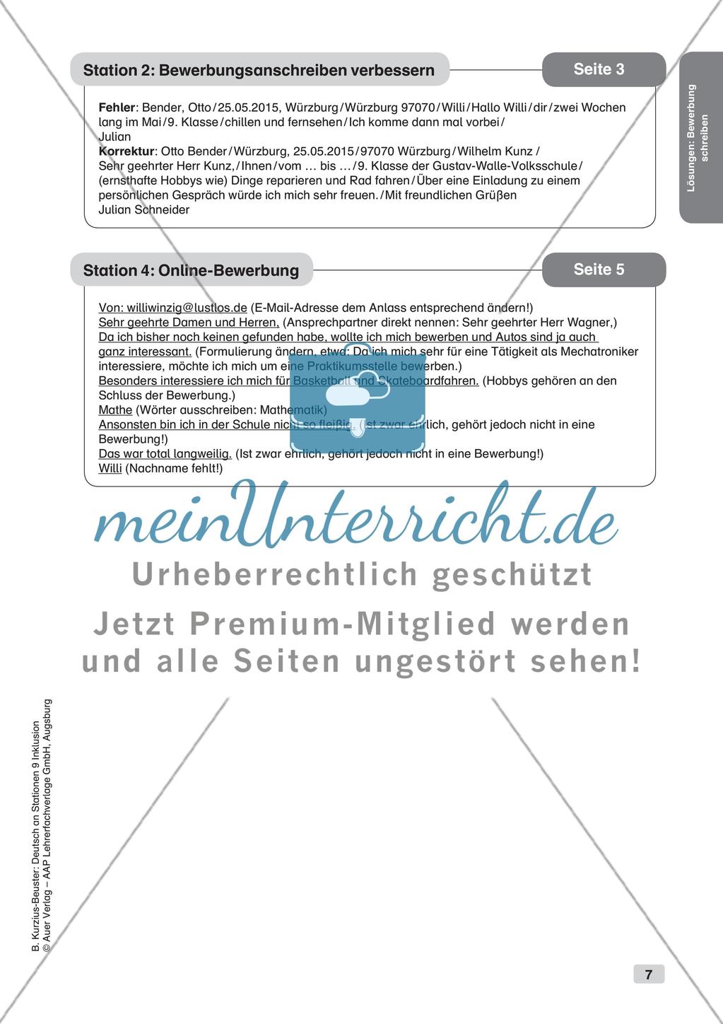 Deutsch an Stationen/Inklusion: Bewerbung schreiben Preview 9