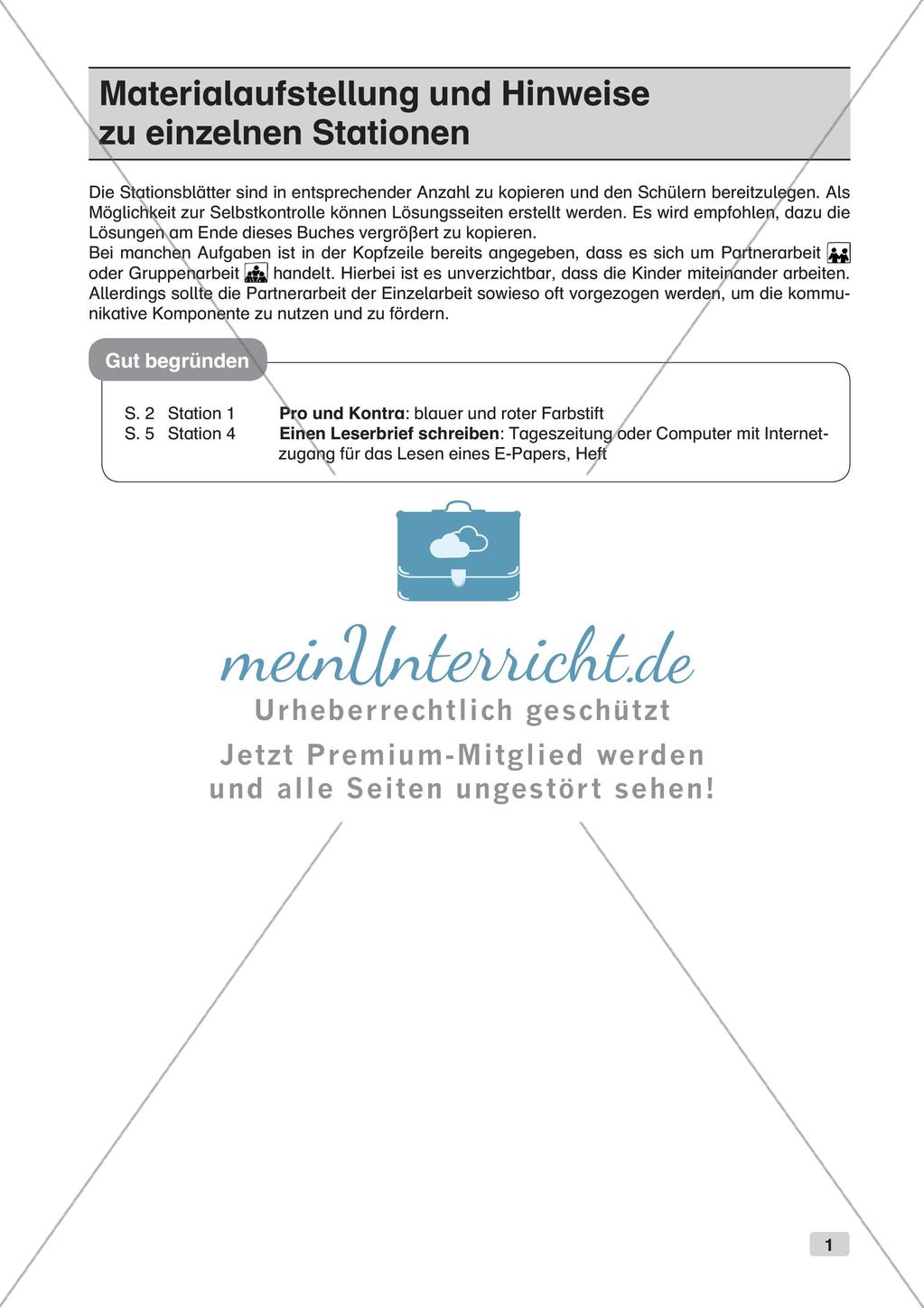 Deutsch an Stationen/Inklusion: Gut begründen Preview 3