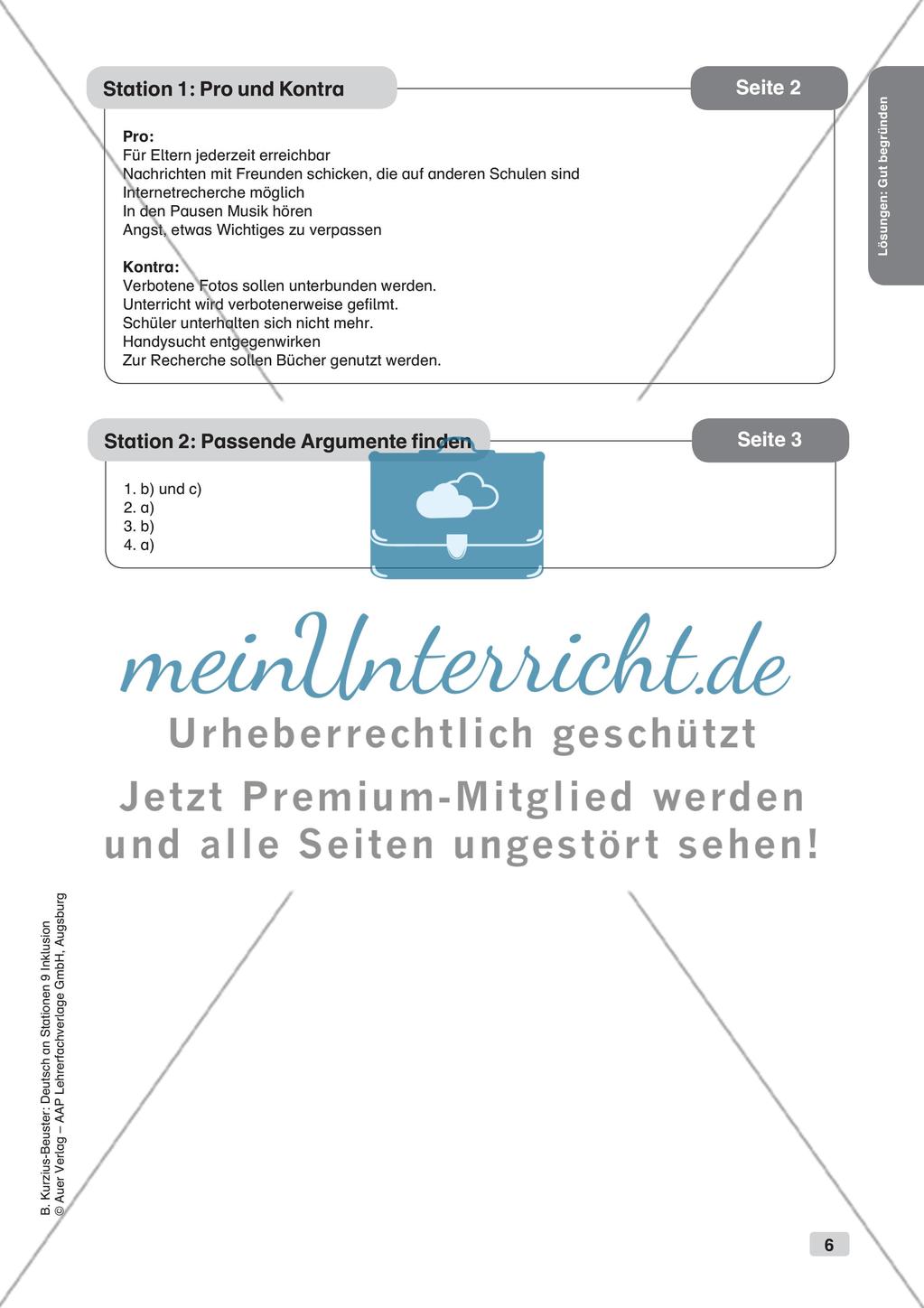 Deutsch an Stationen/Inklusion: Gut begründen Preview 8