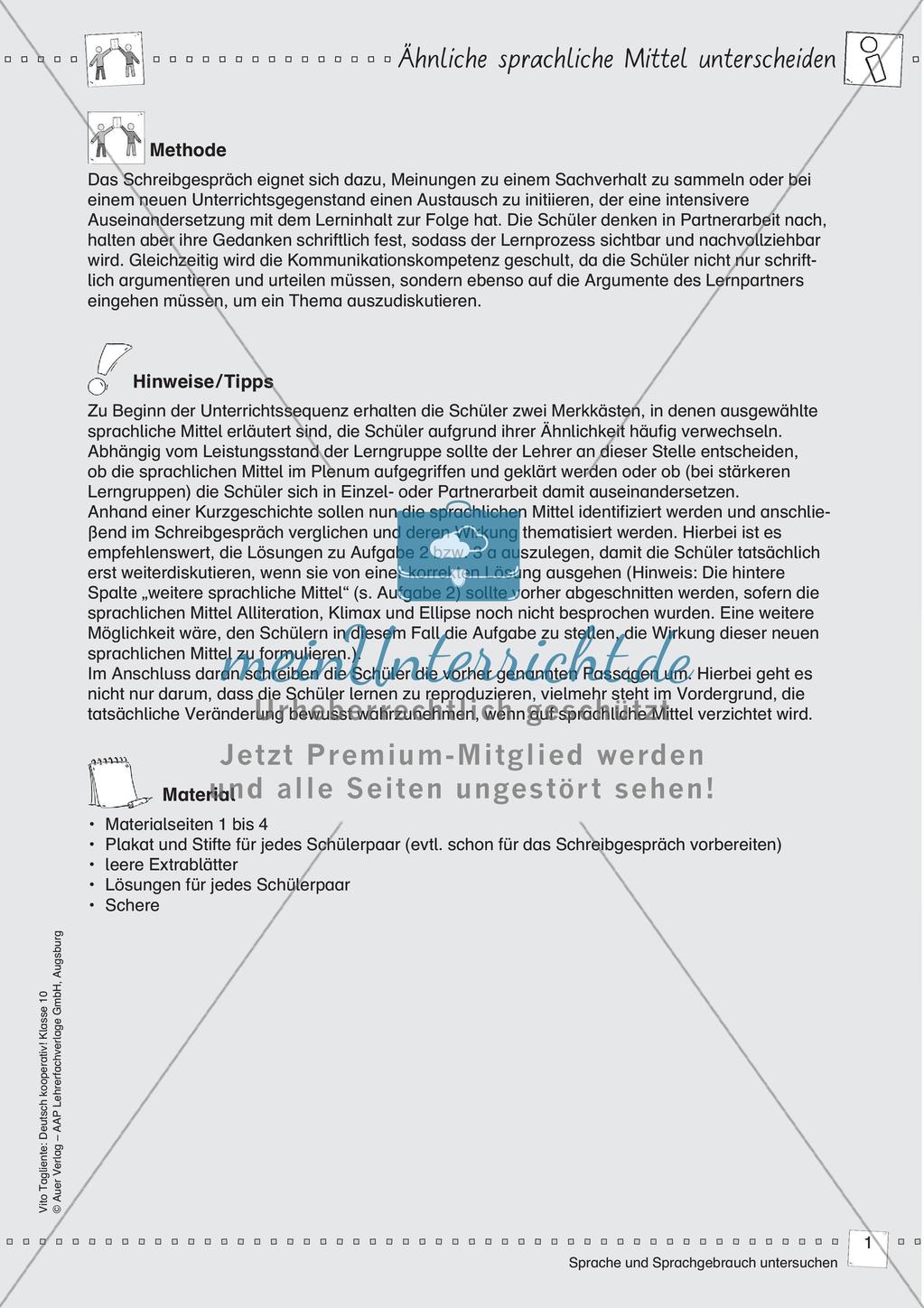 Kooperativ Unterscheidung von ähnlichen sprachlichen Mitteln Preview 3