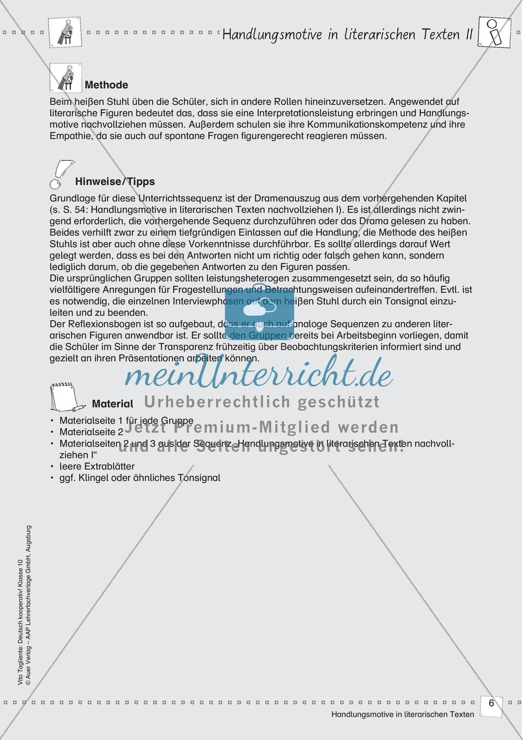 Szenische Interpretation Handlungsmotive in literarischen Texten Ausschnitt aus einem antiken Drama (Antigone) Preview 8