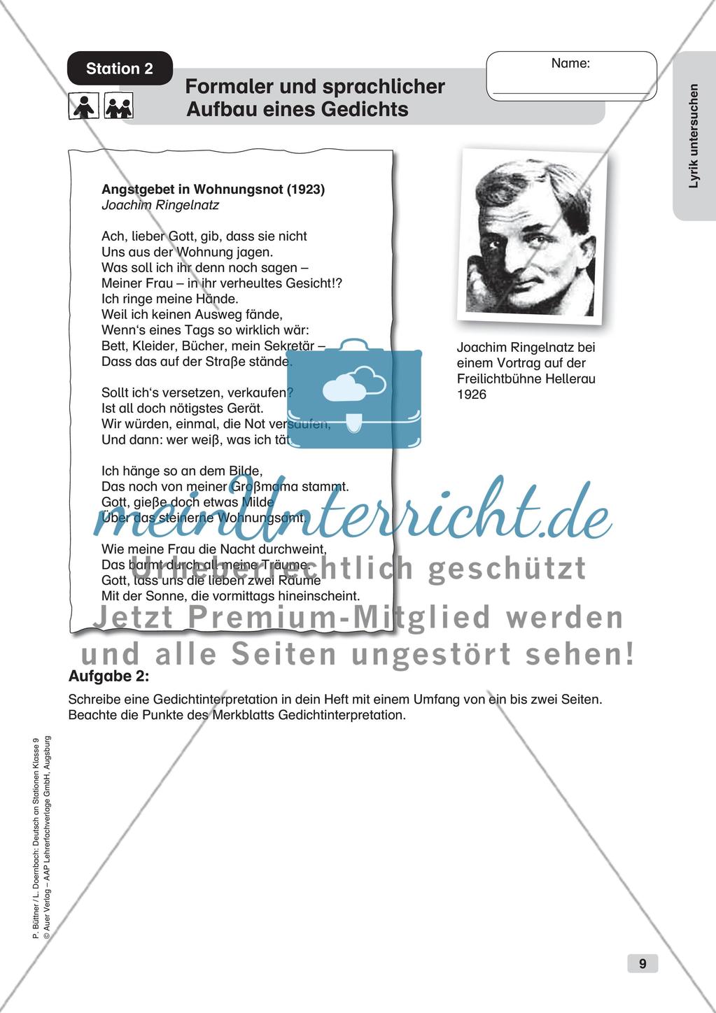 Untersuchung von Lyrik Preview 11