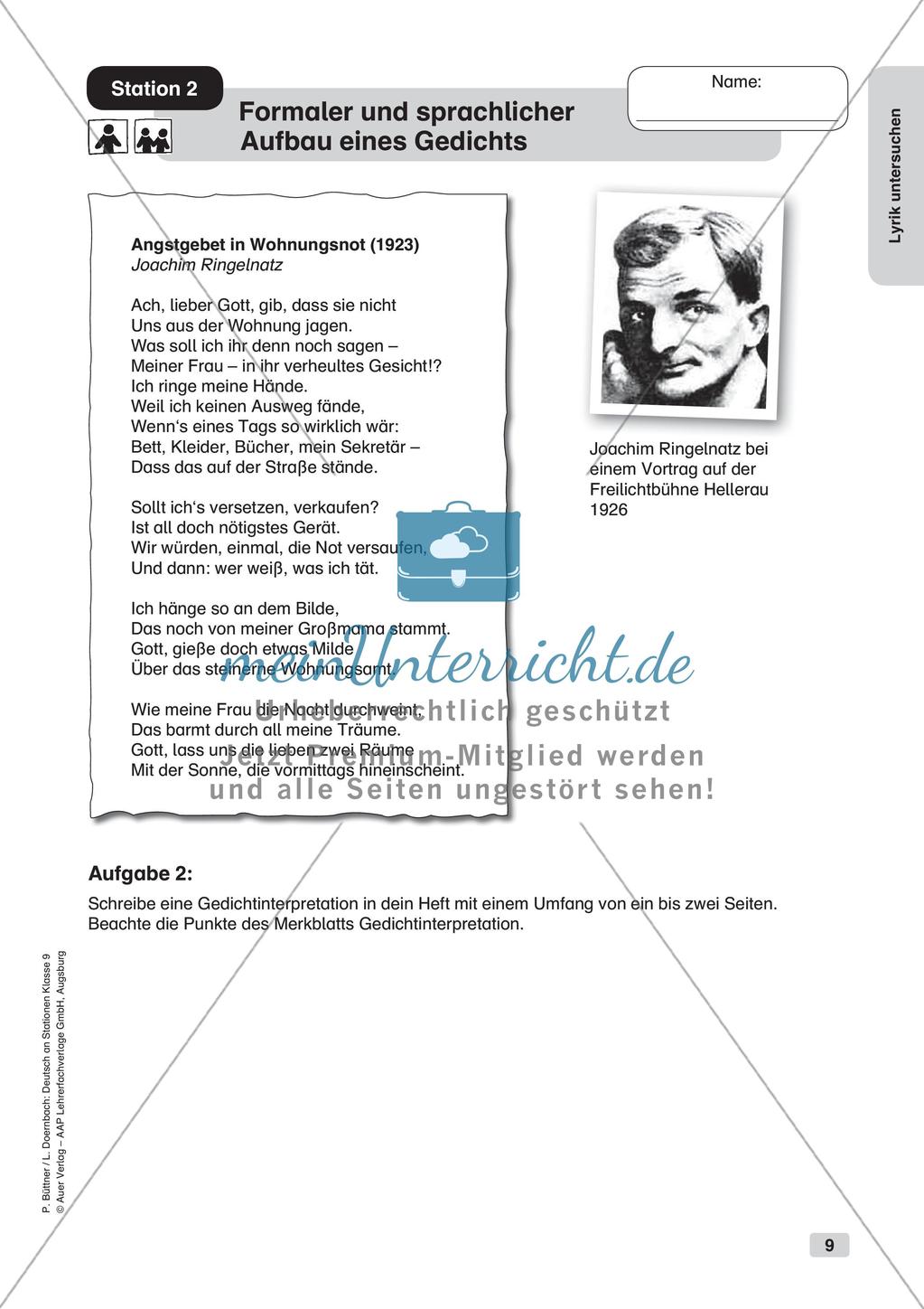 Untersuchung von Lyrik Preview 11