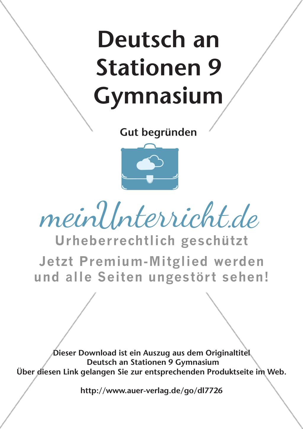 Übungen zum guten Begründen Preview 2