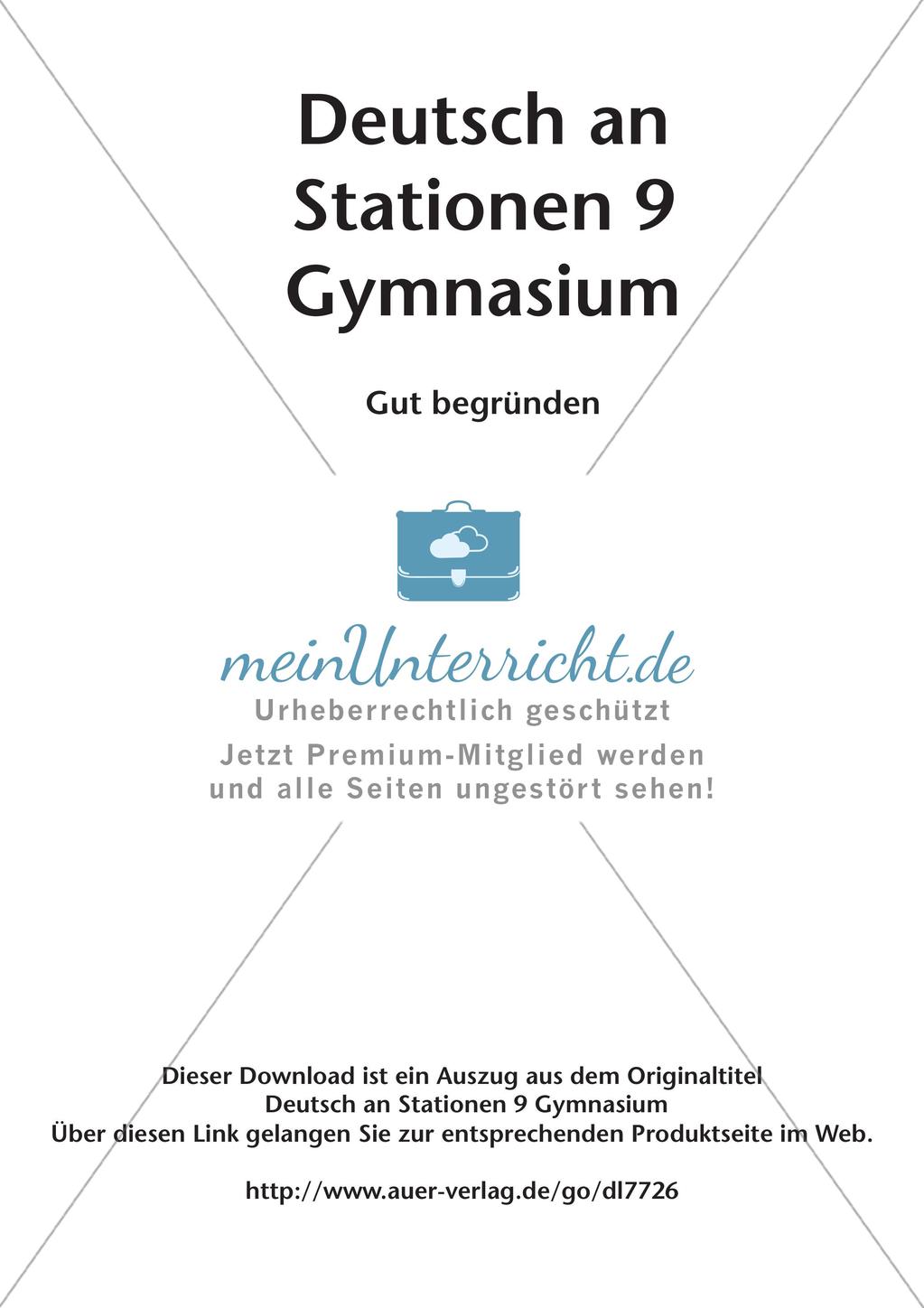 Übungen zum guten Begründen Preview 2