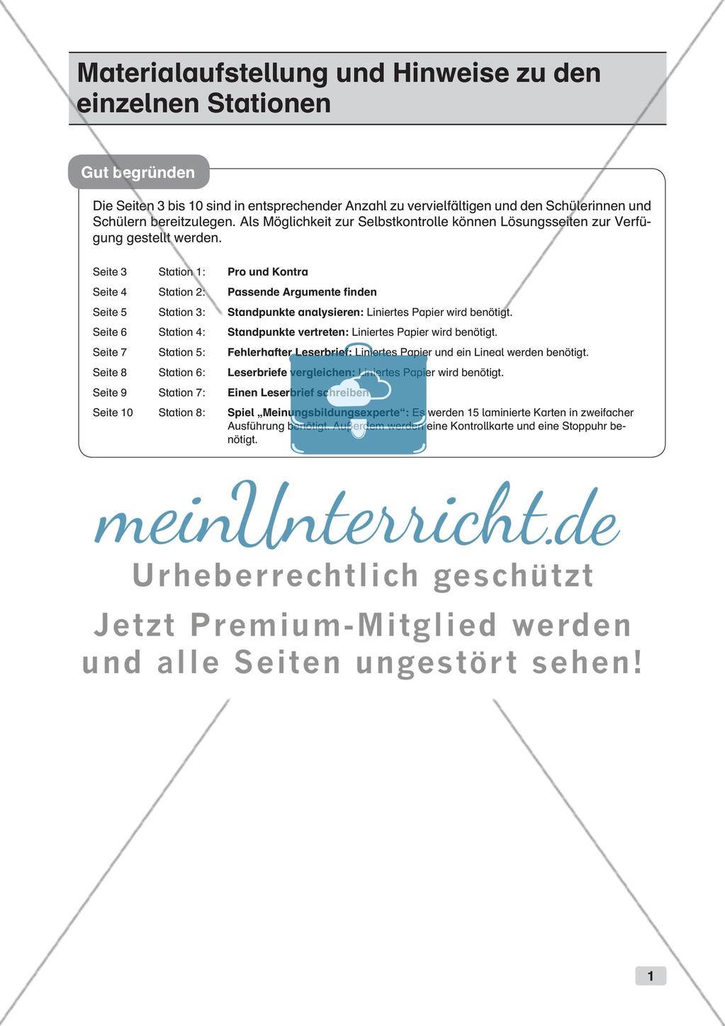 Übungen zum guten Begründen Preview 3