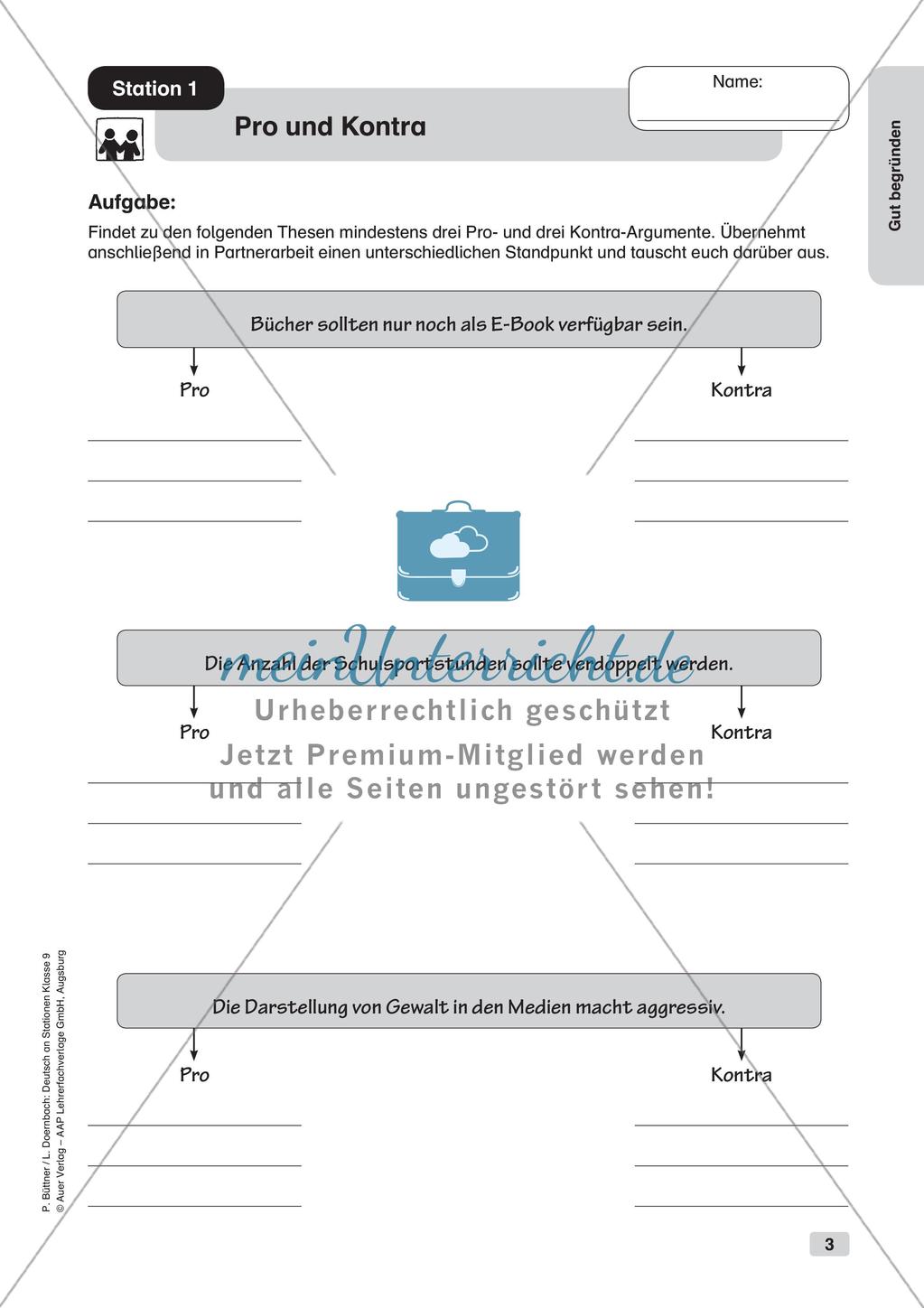 Übungen zum guten Begründen Preview 5