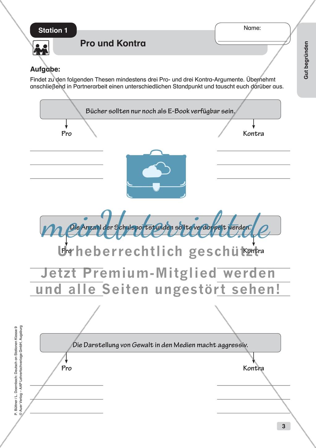 Übungen zum guten Begründen Preview 5